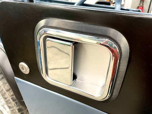 Black Aluminum Door Bezels for Jeep CJ/YJ, Pair