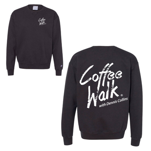 Coffee Walk Crew Neck Sweatshirt Black Collins Bros Jeep