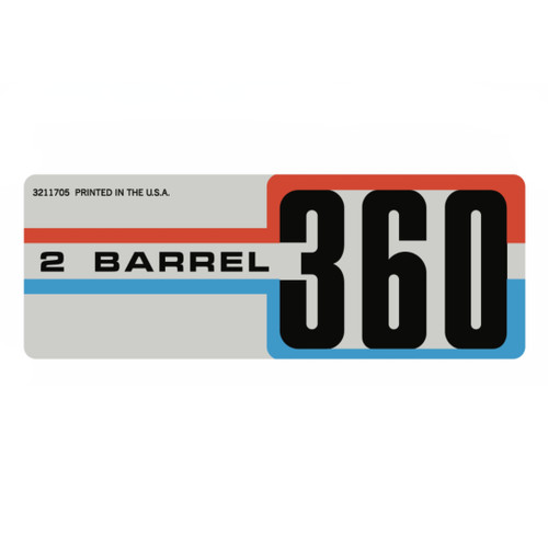 エアグルーブページ AMC 360 2-Barrel Air Cleaner Decal - Collins Bros Jeep
