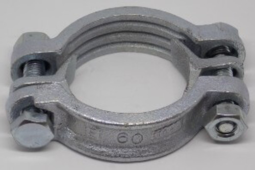 Double bolt clamp. Hose OD range 1-7/8" to 2-3/8". Part # DB60
