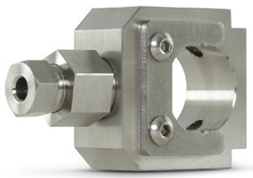 Accustream DiaLine on/off valve mounting hardware. AccuValve back-mounting collar.