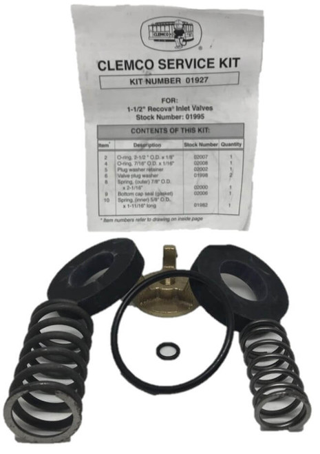 Clemco service kit, 1-1/4" - 1-1/2" inlet valve kit. Part # CL01927.