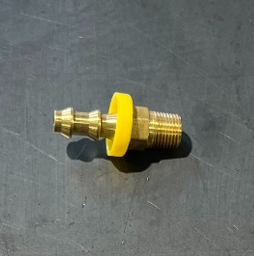 Push-on Insert with 1/8" Thread and 1/4" Male Hose Barb. Part # 4200-302-00.