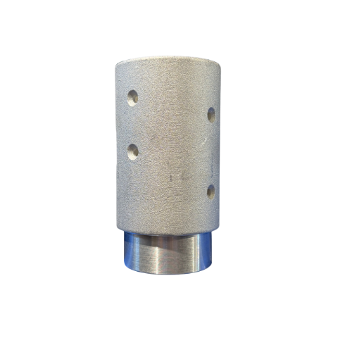 Aluminum Nozzle Holder, Fits 1-3/16" OD Blast Hose, 1-1/4" Fine Thread - Part # 13ALHE05