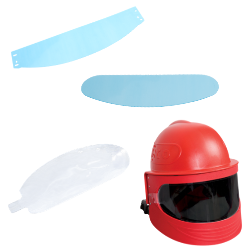 Red Clemco Apollo 600 helmet lenses