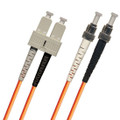 TAA Compliant Fiber Patch Cable, ST-SC, UPC, Multimode 62.5/125 Micron OM1 Fiber, Duplex, 3mm OFNR Rated