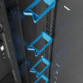 DWR Series Pivoting Wall Rack (w/Plexiglass Door)- 10RU and 22 Inch Deep, wire mgmt.