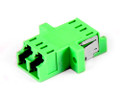 Senko, LC Duplex Fiber Coupler, Green, Full Flanged