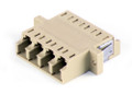 Senko, LC Quad Fiber Coupler, Beige, Full Flanged