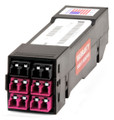 HDC-TAP4LCS2PXX-XX - HD8² TAP Cassette, 50/125 OM4, LC/UPC (2) Port, Violet Duplex, Black Duplex TAP Port