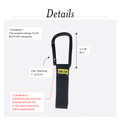 Rip-Tie CableCarrier with Black Carabiner, 1 Inch Wide, Detail