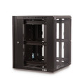 15U LINIER® Swing-Out Wall Mount Cabinet - Glass Door