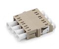 Senko, LC Quad Fiber Coupler, Beige, Reduced Flanged