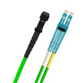 LC-MTRJ Fiber Patch Cable, Multimode 50/125 OM3, Duplex, Green Jacket