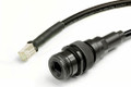 Ruggedized RJ-45 Cable, Shielded Cat5 Cable, Black Anodized Non-Shielded Receptacle to Connector