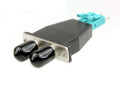 Hybrid Fiber Adapter, ST Female Coupler to LC Male Connector body, 50/125 OM3 Glass