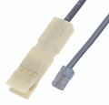 C611-410GY - Cat5e, 2-Pair, 110 to RJ45 Patch Cable, Gray,10 Foot