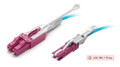 TAA Compliant Fiber Patch Cable, CS-LC, UPC, Multimode 50/125 Micron OM4 Fiber, Senko CS 54mm, Pull Tab, 2.0mm MicroDual OFNR Rated - Image 2
