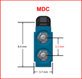 HD8² Cassette, 9/125 OS2, US Conec MDC (12) Port, Blue Front to (1) Port MTP®/APC Elite 24F Rear, Male Green, Straight - MDC Image 2