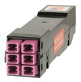 HDC-4MDME02SE1M24 - High Density Cassette, 50/125 OM3, MDC/UPC (12) Port, Aqua Duplex, Front - (1) Port MTP Elite 24 Fiber Rear, Male Aqua, Straight (Type A) Pinout - Image 4