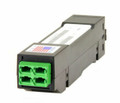 HD8² Cassette, 96 Strand, OS2, 8 Port MTP®/APC Elite 12F (Male) Front to 4 Port MTP®/APC Elite 24F Rear, Male Green, Straight