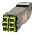 HDC-5MDMQ02SE3M12 - High Density Cassette, 50/125 OM5, MDC/UPC (18) Port, Aqua Duplex, Front - (3) Port MTP Elite 12 Fiber Rear, Male Aqua, Straight (Type A) Pinout - Image 3