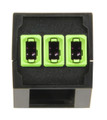 HD8² Cassette, 36 Strand, 50/125 OM5, MDC/UPC (18) Port, Lime Green Duplex, Front - (3) Port MTP Elite 12 Fiber Rear, Male Lime Green, Straight (Type A) Pinout