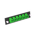 LGX & CCH Compatible Fiber Optic Adapter Panel, 6-Fiber, SC Simplex, Zirconium Insert, Singlemode APC, Green