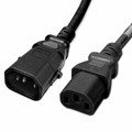 P-Lock Secure Locking Power Cord, C14 to C13, 18 AWG, 10Amp, 250V, SJT Jacket, Black, 7 Foot
