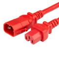 P-Lock Secure Locking Power Cord, C14 (P-Lock) to C15, 14 AWG, 15 Amp, 250V, SJT Jacket, Red, 5 Foot