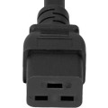Power Cord, C20 to C19, 14/3 AWG, 20 Amp, 250V SJT Black Jacket (C19 end)