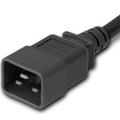 Power Cable, C20 to Saf-D-Grid 400, 12/3 SJT, 20A 250V, 2M Black, end