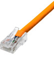 Cat6 Non-Booted Ethernet Cable - Orange Jacket
