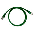 Cat5e Snagless Shielded Ethernet Cable - Green Jacket, coiled view