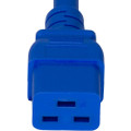 Power Cord, C20 to C19, 14/3 AWG, 20 Amp, 250V SJT Blue Jacket (C19 end)