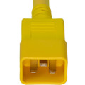 Power Cord, C20 to C19, 14/3 AWG, 20 Amp, 250V SJT Yellow Jacket (C20 end)