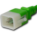 IEC 60320 C20 Plug (Male) Locking (P-Lock), Green