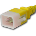 IEC 60320 C20 Plug (Male) Locking (P-Lock), Yellow