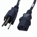 Power Cord, NEMA, 5-15P, C13, 18/3, 10Amp, 125V, SVT Jacket , Black Jacket, 12 Foot