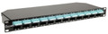 High Density Fiber Optic Patch Panel, MTP/MPO-LC, 1 RMS, Enclosure, 50/125 Multimode OM3, 24 Port, 48-Fiber