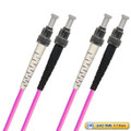 TAA Compliant Fiber Patch Cable, ST-ST Fiber Patch Cable, PC, Multimode 50/125 10 Gig OM3, Duplex