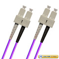 TAA Compliant Fiber Patch Cable, SC-SC Fiber Patch Cable, Multimode 50/125 10 Gig OM3, Duplex, purple