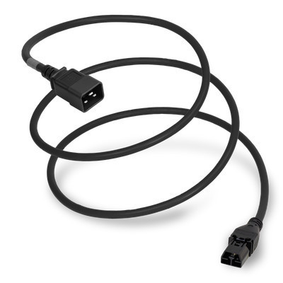 SAF-D-Grid Power Cable, C20, 12/3 SJT, 20A 250V, 2M Black