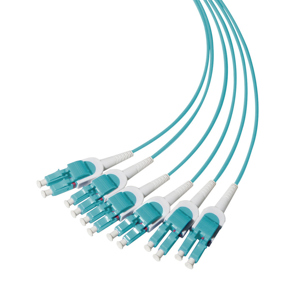 Breakout Cable, MTP® Elite/UPC to LC EZConn Uni-Boot, OM3 MM, 12 Fiber