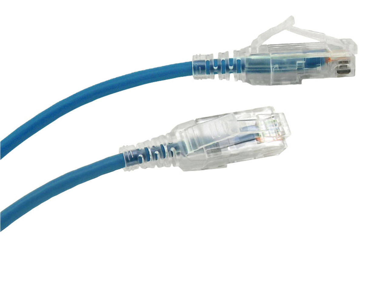 Câble RJ45 Cat6 de 2m - UTP - Bleu - Câbles Cat6 slim