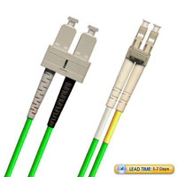791518OM1D001MR1-GN - SC-LC Fiber Patch Cable, Multimode 62.5/125 OM1, Duplex, green