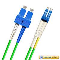 791518OS2D001MR1-GN - SC-LC Fiber Patch Cable, Singlemode 9/125 OS2, Duplex, green