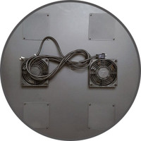 FE4219-42-02x - 420 Series, 42U, Floor Enclosure W/ Smoked Acrylic Door, back fans