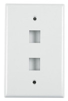 Standard Single Gang 2-Port Faceplate, White