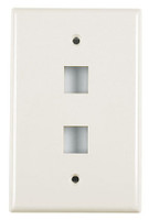 Standard Single Gang 2-Port Faceplate, Office White